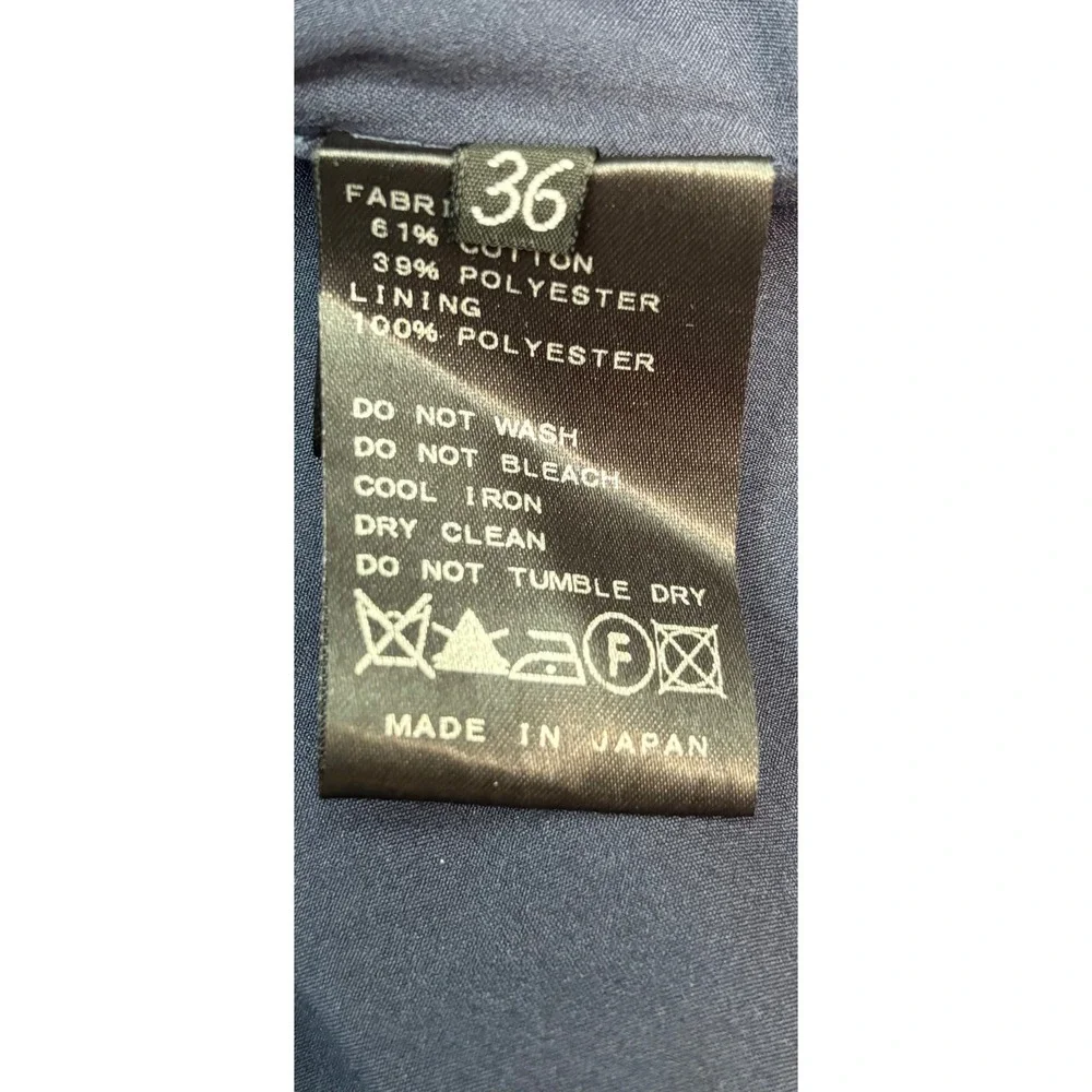 L'ESSAGE Journal Standard Navy Blue Sheer Stripe Pleated Midi‎ Skirt Size 36